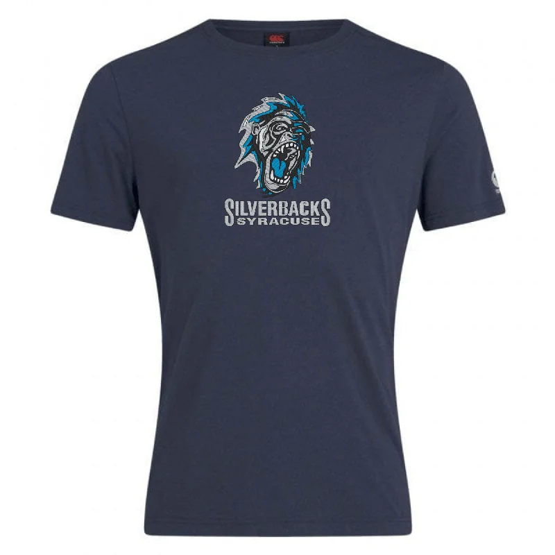 water-resistant hiking pants for men -Syracuse Silverbacks Club Plain Tee by Canterbury