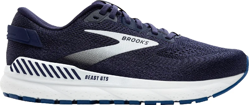 trekking poles with lightweight aluminum -Brooks Beast GTS 24 Mens Running Shoes - Navy