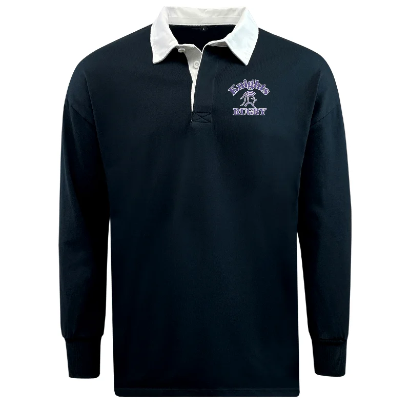 hiking boots with aggressive tread pattern -Ardrey Kell Rugby Classic Long Sleeve Solid Rugby Jersey