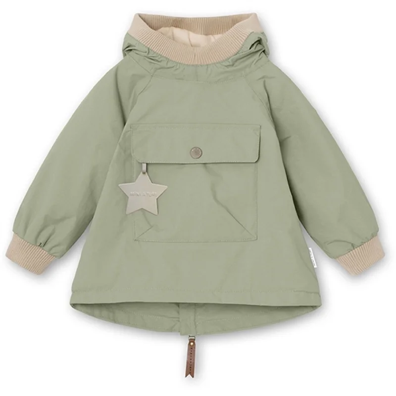 portable solar-powered shower for camping -MINI A TURE Baby Vito Spring Anorak w/Fleece Lining Desert Sage