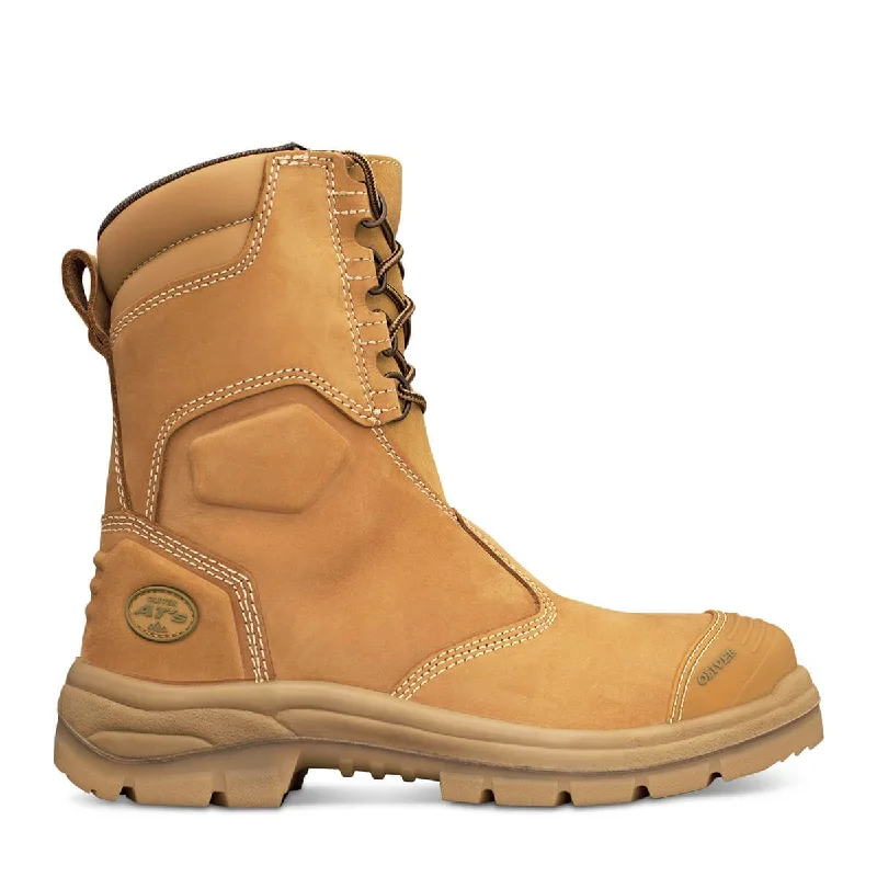 trekking jacket with insulated lining -Oliver 55 Series Wheat Hi Leg Zip Sided Boot 55-385