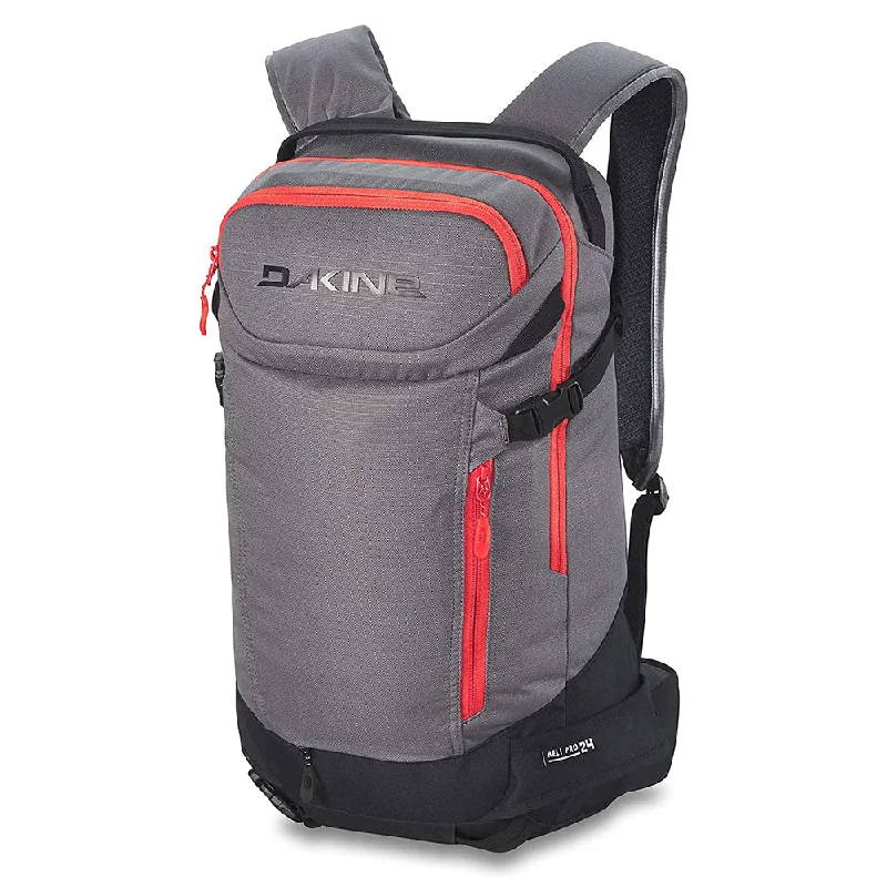 camping shower with detachable nozzle -Dakine Men's Steel Grey 24L Heli Pro Backpack - 10003263-STEELGREY