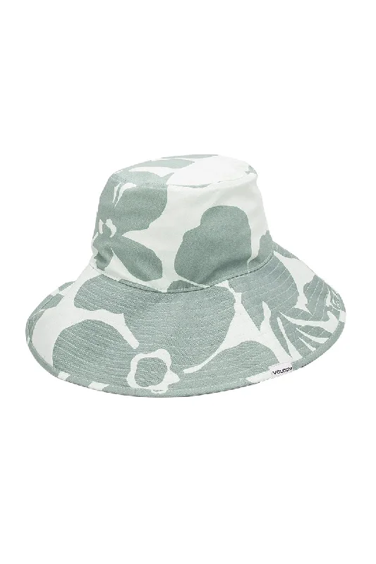 chic summer hat for women -Volcom Coco Ho Wide Brim Bucket Hat - Sea Glass