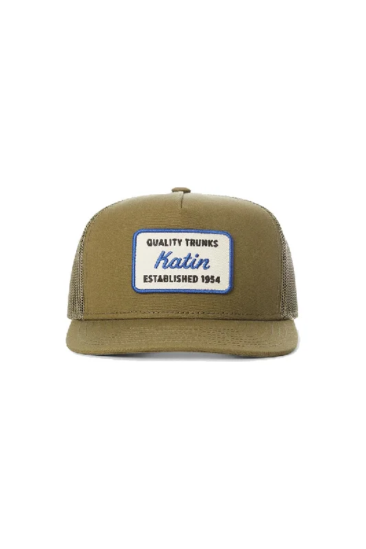 warm knit hat for winter -Katin Quality Trucker Hat - Olive