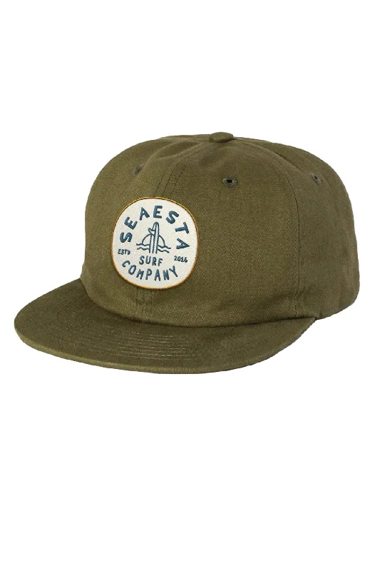 stylish sun protection hat -Shoreline Patch Snapback Hat / Green