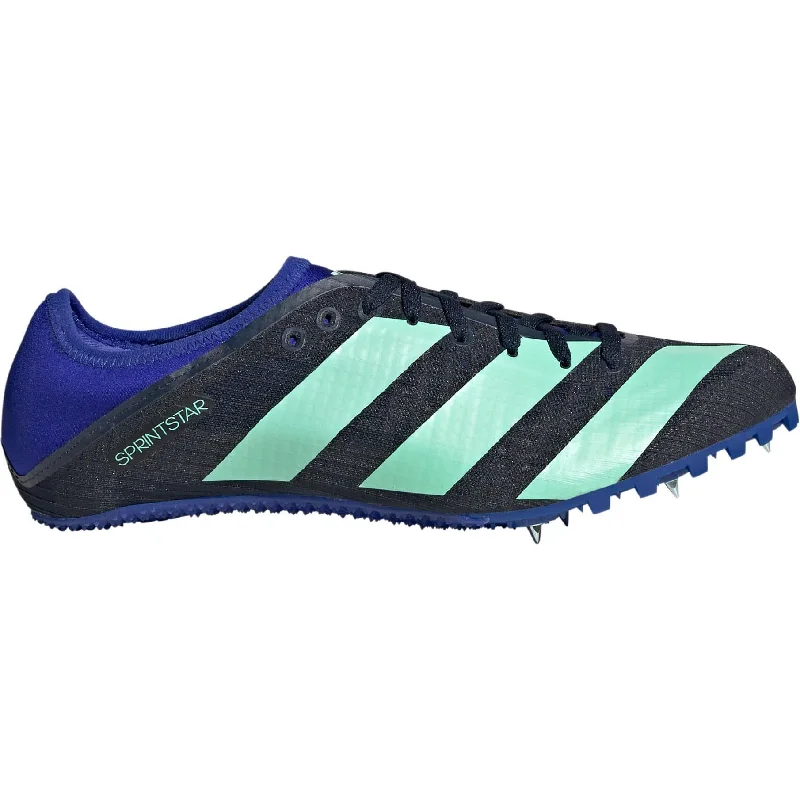 hiking shoes with reinforced toe cap -adidas Sprintstar Running Spikes - Navy