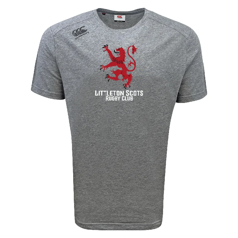 trekking poles with lightweight aluminum -Littleton Scots Rugby Tempo Vapodri T-Shirt by Canterbury