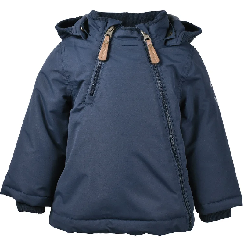 trekking jacket for cold weather -Mikk-Line Blue Nights Nylon Jacket Solid