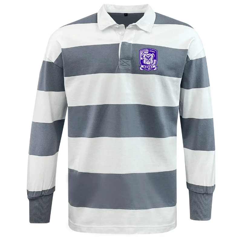 portable camping stove with foldable design -Winona State University Classic Long Sleeve Hooped Rugby Jersey