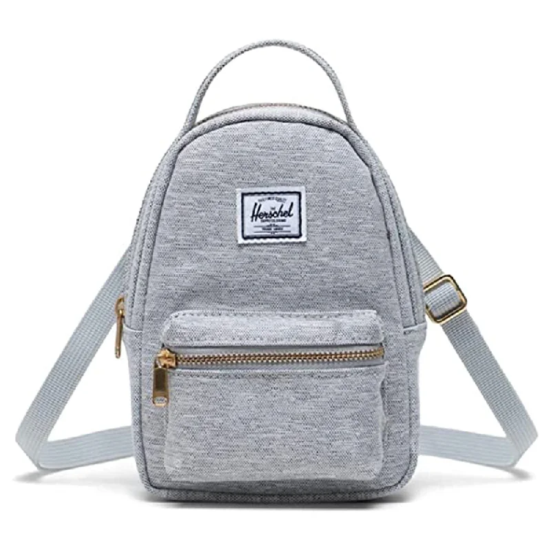 survival gear for wilderness camping -Herschel Light Grey Crosshatch One Size Nova Crossbody Mini Backpack -  10727-01866-OS