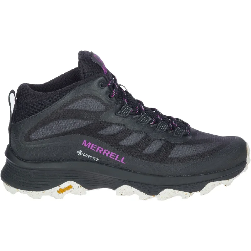 trekking jacket for cold weather -Merrell Women's Moab Speed Mid GTX Hiking Shoes