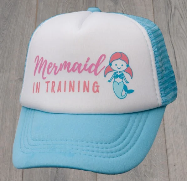 elegant felt hat for casual wear -Ryder Youth Mermaid Hat Lt.Blue