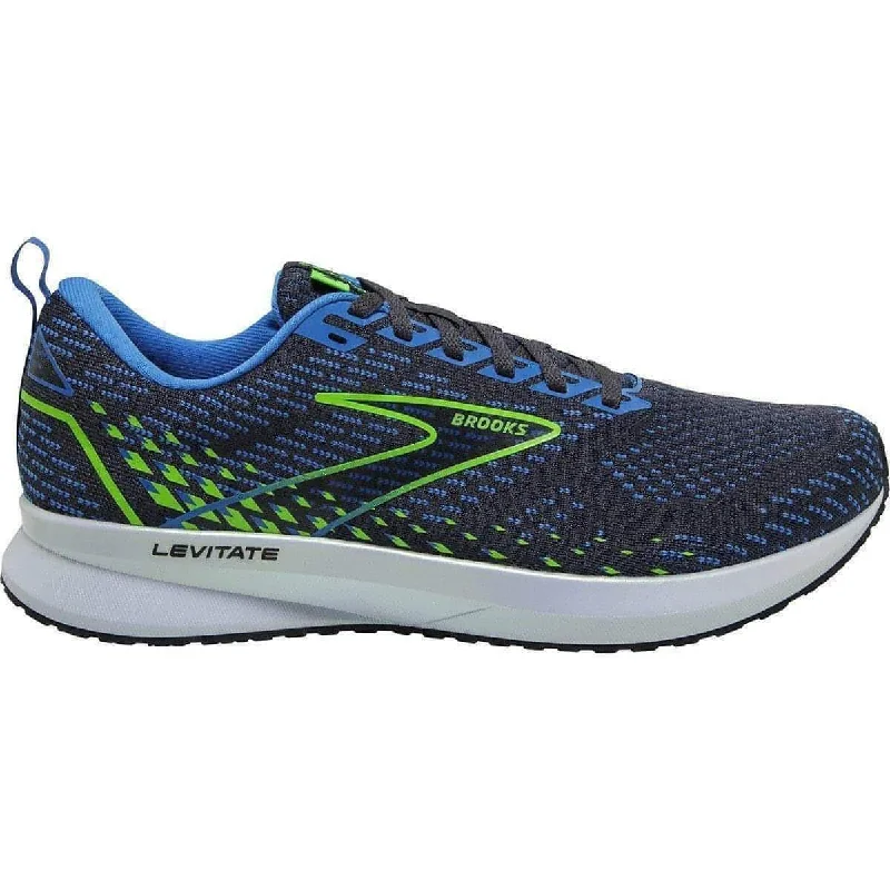 camping gear with compact design -Brooks Levitate 5 Mens Running Shoes - Blue