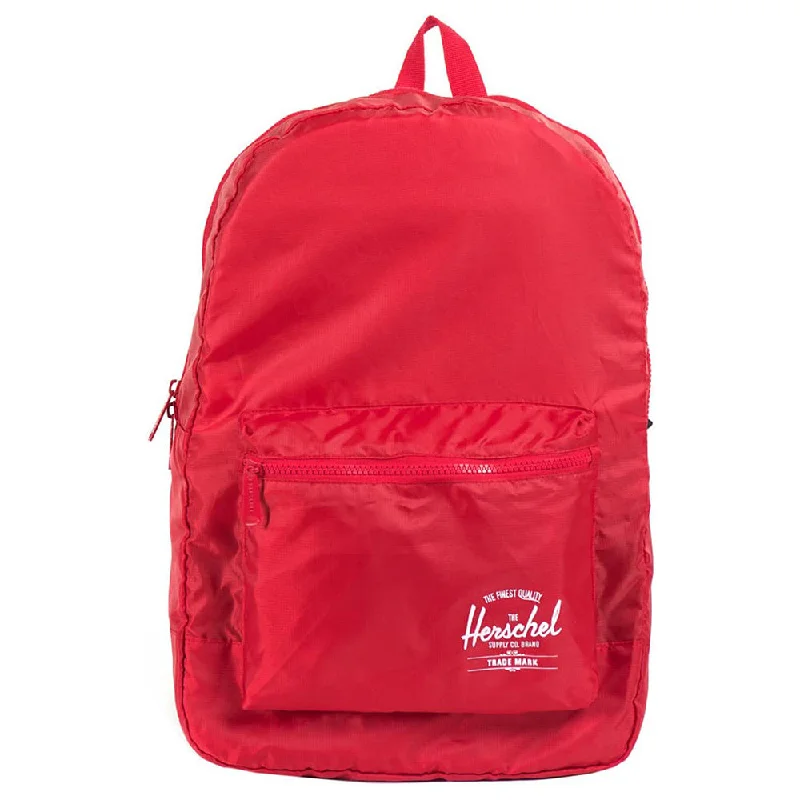 portable hiking stove with lightweight design -Herschel Unisex Red Packable Casual Daypack Backpack - 10614-04977-OS