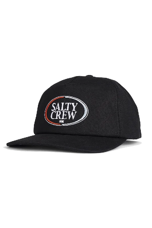 men’s stylish bucket hat -Salty Crew A-Frame 5 Panel Hat - Black