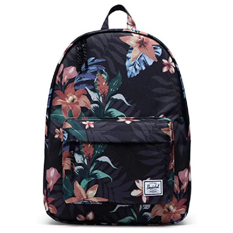 waterproof camping pillow for sleeping -Herschel Unisex Summer Floral Black 24.0L Classic Backpack - 10500-03566-OS