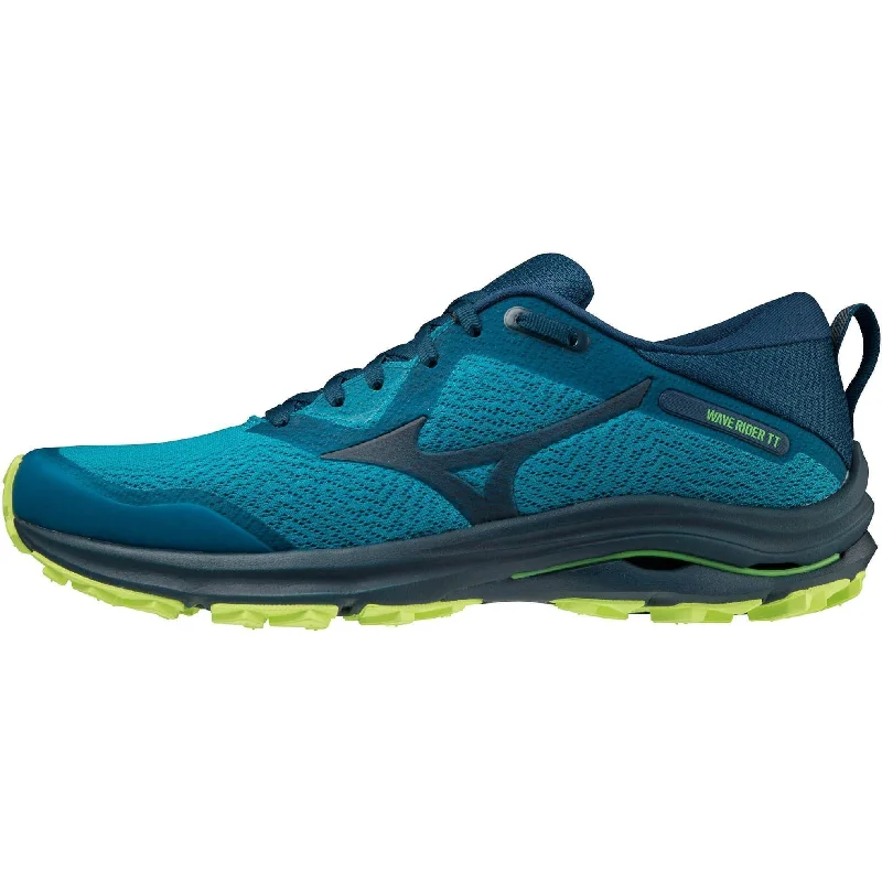 outdoor gear for summer camping -Mizuno Wave Rider TT Mens Trail Running Shoes - Blue