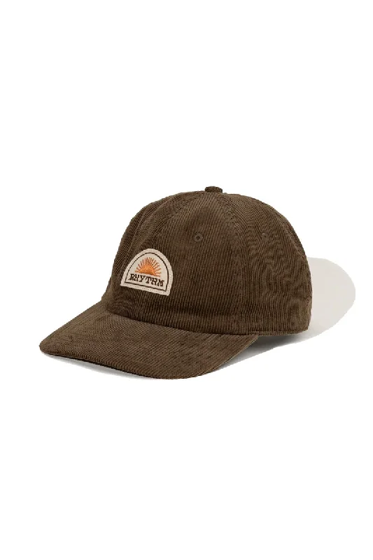 casual snapback hat for men -Rhythm Awake Cord Cap - Bark