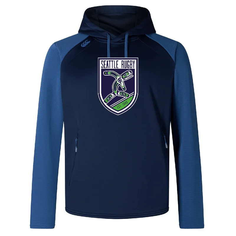 trekking jacket for protection against wind -Seattle Rugby Club Elite Training Hoody by Canterbury