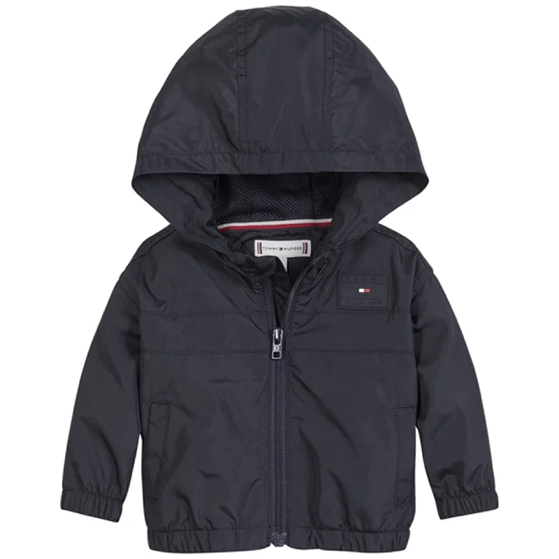 lightweight camping backpack for long hikes -Tommy Hilfiger Baby Windbreaker Jacket Desert Sky