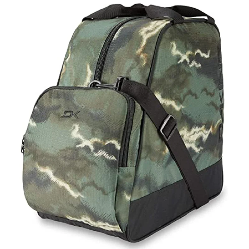 camping tent with instant setup -Dakine Unisex Olive Ashcroft Camo Boot Locker 69L Snow Gear Bag - 08300482-OLIVEASHCROFTCAMO