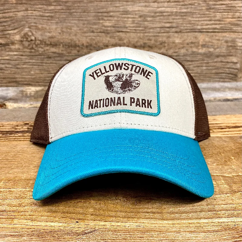 men’s straw sun hat -Surf Wyoming® Yellowstone Sloth Hat - Stone