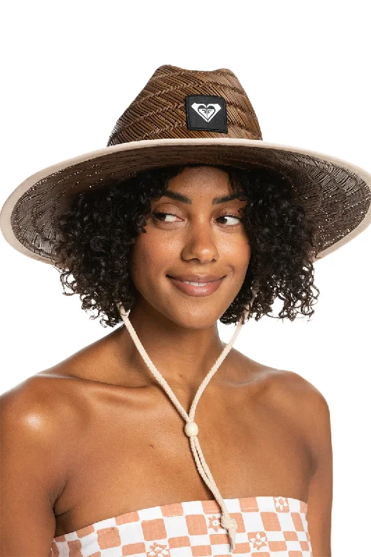 stylish leather hat for men -Roxy Tomboy Sun Hat - Beige