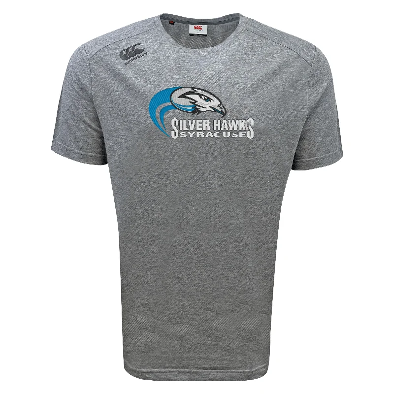 camping gear with reflective coatings -Syracuse Silver Hawks Tempo Vapodri T-Shirt by Canterbury