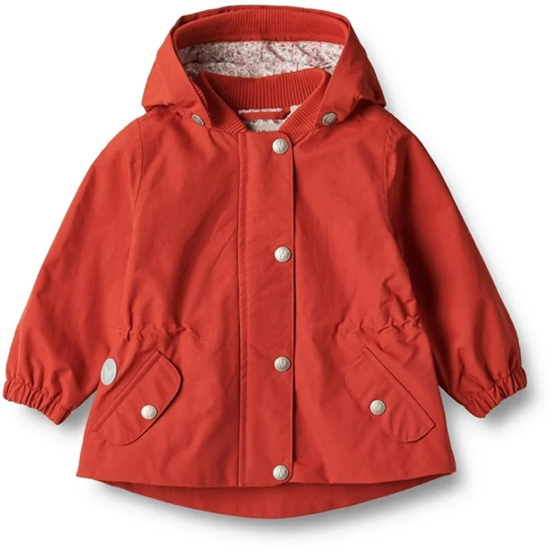 hiking jacket with venting zippers -Wheat Jacket Ada Tech Red