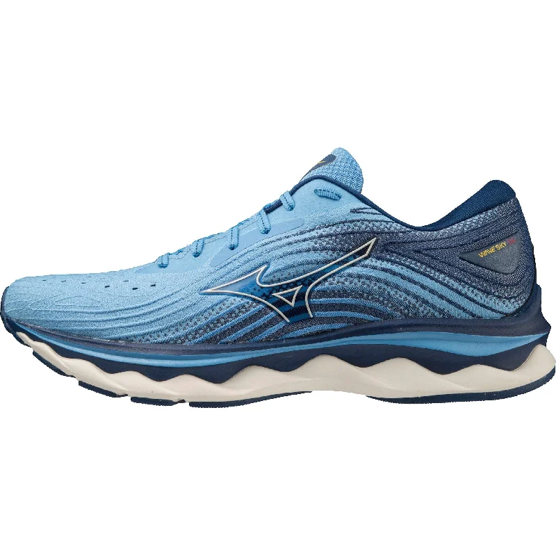 camping tent with adjustable venting -Mizuno Wave Sky 6 Mens Running Shoes - Blue