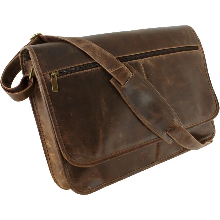 trekking jacket with waterproof zippers -Colombian Distressed Leather Messenger Bag