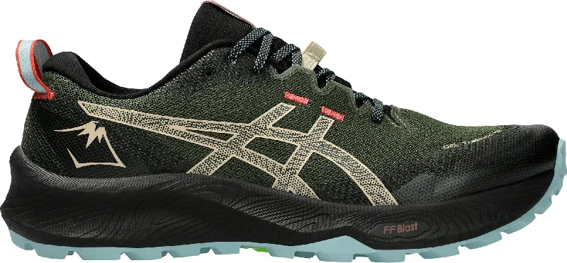 trekking shoes for rough terrain -Asics Gel Trabuco 12 Mens Trail Running Shoes - Green