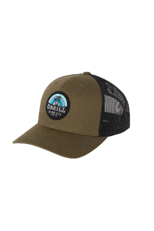 men’s rugged outdoor hat -O'Neill Stash Trucker Hat - Olive