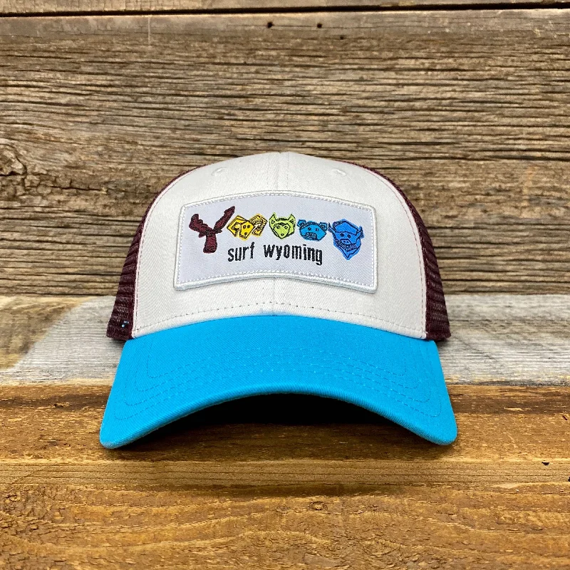 mesh back trucker cap -Surf Wyoming® Critters Trucker - Multi