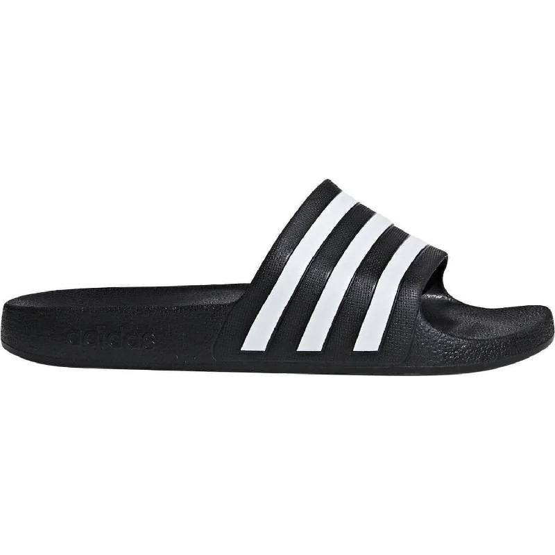 trekking shoes with high traction sole -adidas Adilette Aqua Sliders - Black