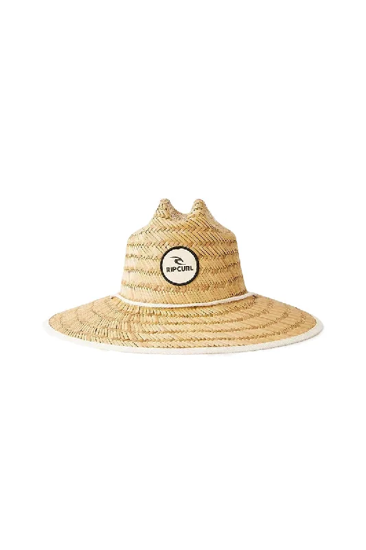 men’s embroidered baseball cap -Rip Curl Classic Surf Straw Sun Hat - Natural