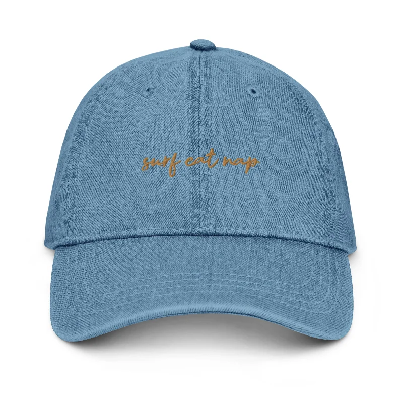 cool summer bucket hat -Denim Dad Hat | Surf Eat Nap