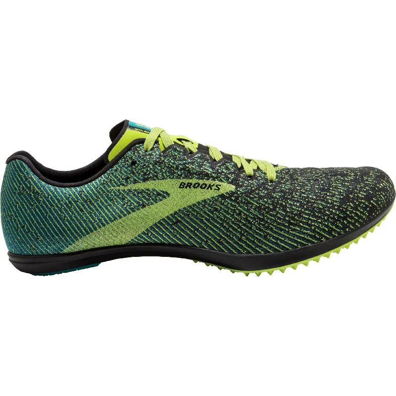 survival gear for hiking and camping -Brooks Mach 19 Spikeless Cross Country Spikes - Green