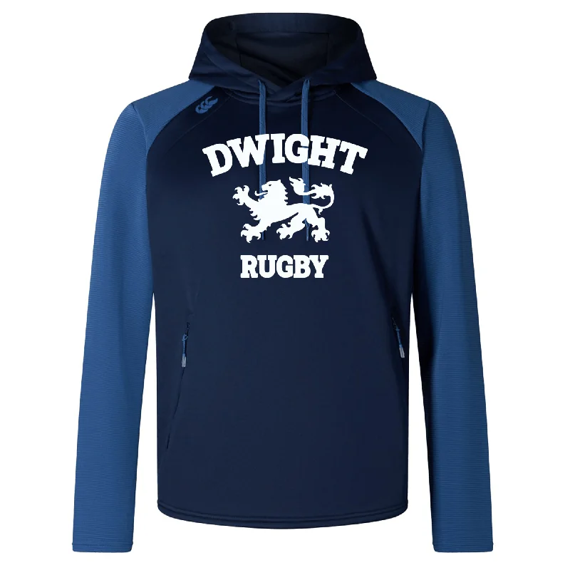 camping utensils with folding design -Dwight Rugby White Logo Elite Training Hoody by Canterbury