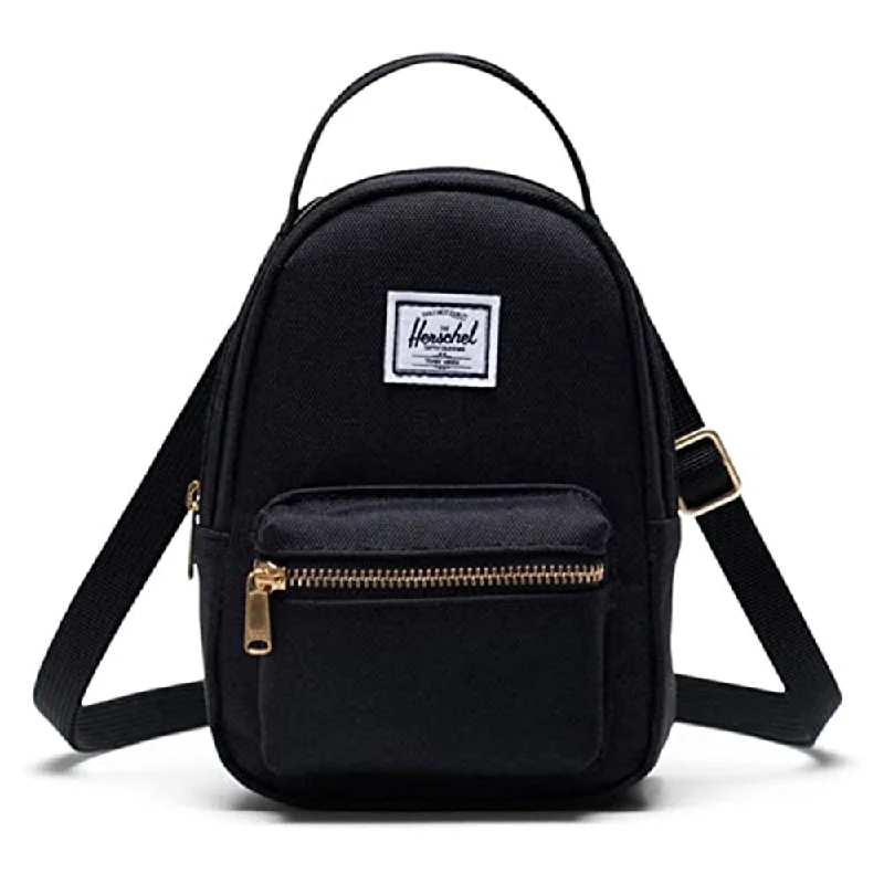 trekking poles with anti-slip grip -Herschel Unisex Black One Size Nova Crossbody Mini Backpack - 10727-02090-OS