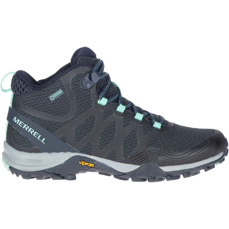 trekking socks with moisture-wicking fabric -Merrell Women's Siren 3 Mid GTX Hiking Shoes