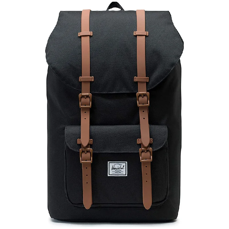 camping headlamp with high brightness -Herschel Unisex Black/Saddle Brown Classic 25L Little America Laptop Backpack - 10014-02462-OS