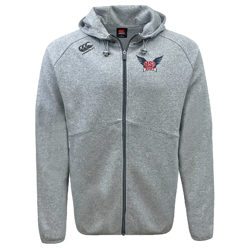 camping gear with extra insulation -University of Southern Indiana Tempo Vapodri Full-Zip Hoodie by Canterbury