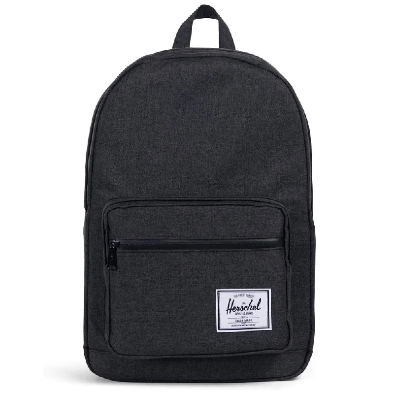 trekking boots with wide toe box -Herschel Unisex Black Crosshatch Classic 22L Pop Quiz Backpack - 10011-02093-OS