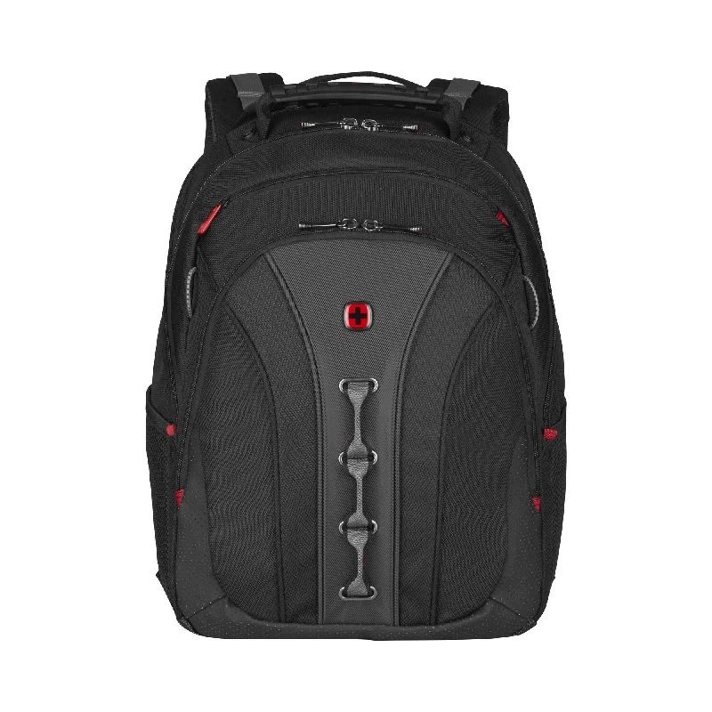 trekking boots with cushioned heel -Wenger, Legacy 16 Inch Laptop Backpack,21 Liters Black / Grey, Swiss Designed-Blend of Style and Function