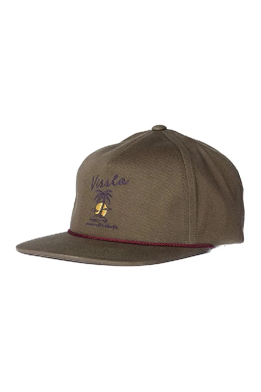 winter cold weather beret -Vissla Solar Swells Hat - Dark Olive