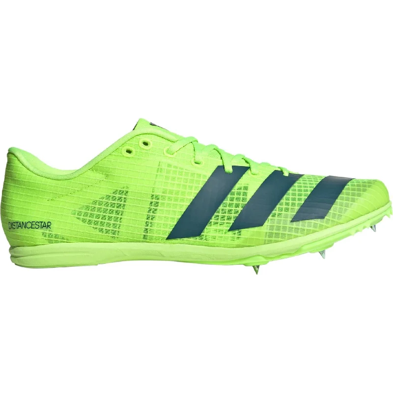 hiking boots with flexible sole -adidas Distancestar Running Spikes - Green