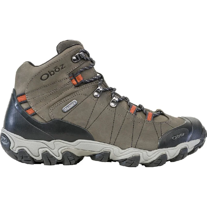 trekking boots with high tread -Men's Bridger Mid Waterproof Hiking Boots