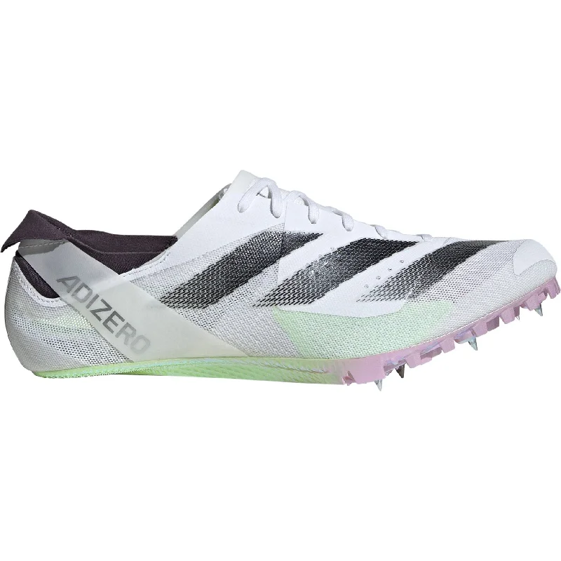 hiking boots with padded collar for comfort -adidas Adizero Finesse Running Spikes - White