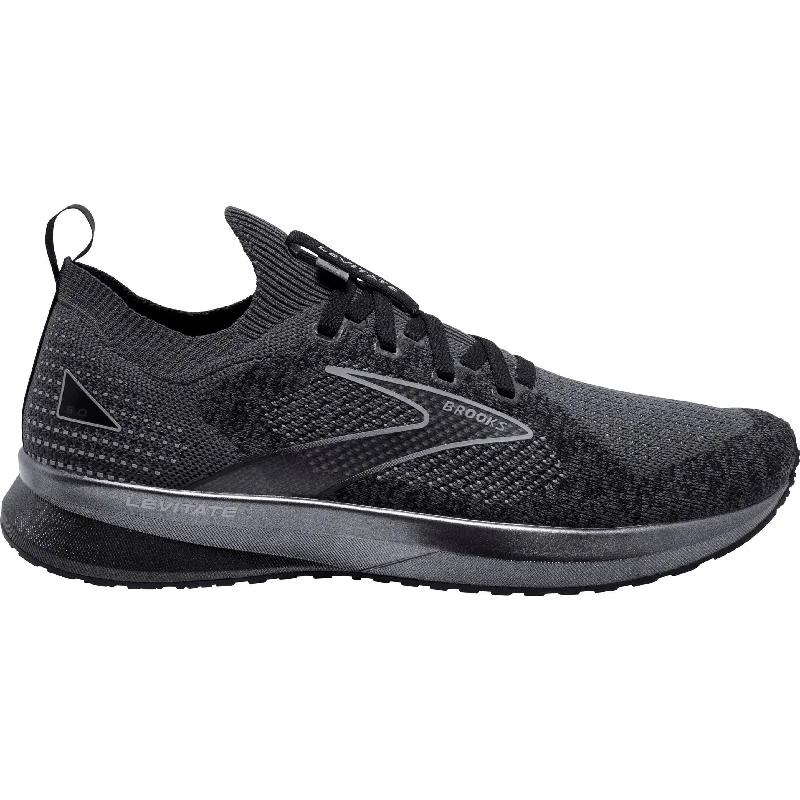 outdoor camping gear with practical features -Brooks Levitate StealthFit 5 Mens Running Shoes - Black